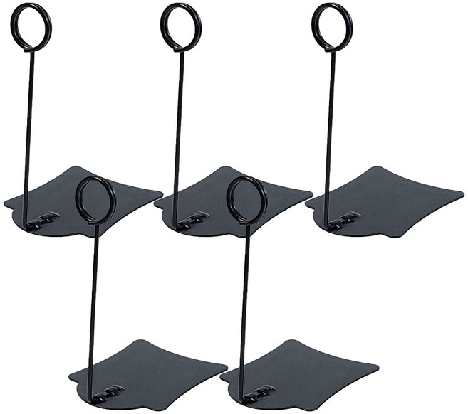 제로리빙 마트 진열 메탈 가격표 꽂이, 5개, 블랙