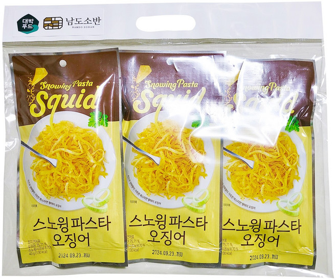 파스타오징어 반건조 CU 편의점 마른 안주 캠핑 버터오징어, 스노윙맛, 1개, 40g