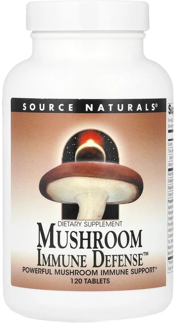소스네츄럴스 Mushroom Immune Defense 120정, One Color, 1병 - 쿠팡