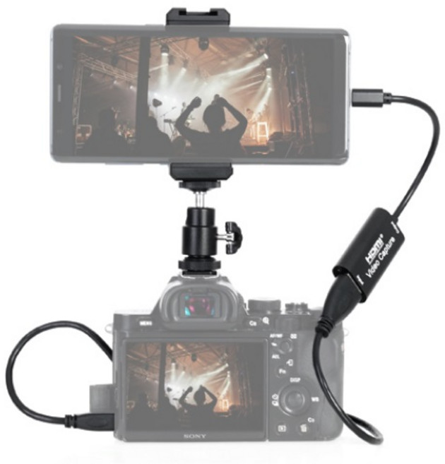 호루스벤누 HDMI-KIT 스마트폰 카메라 프리뷰 모니터, 1개