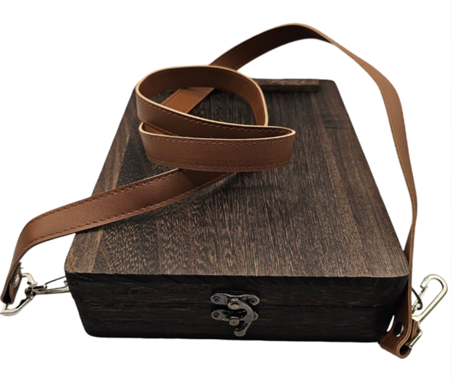 탄화 오동나무 화판 미술가방 다용도함, 1개