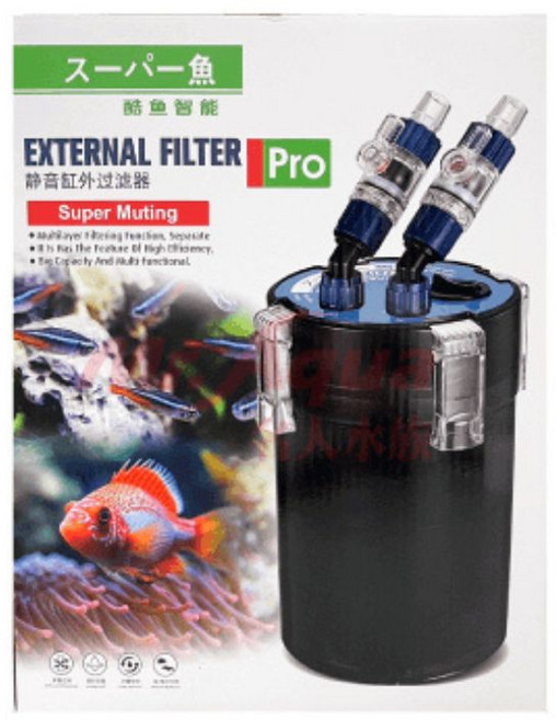 超魚 靜音外置過濾圓桶, 1個, 500L/H SP-G-KY4L