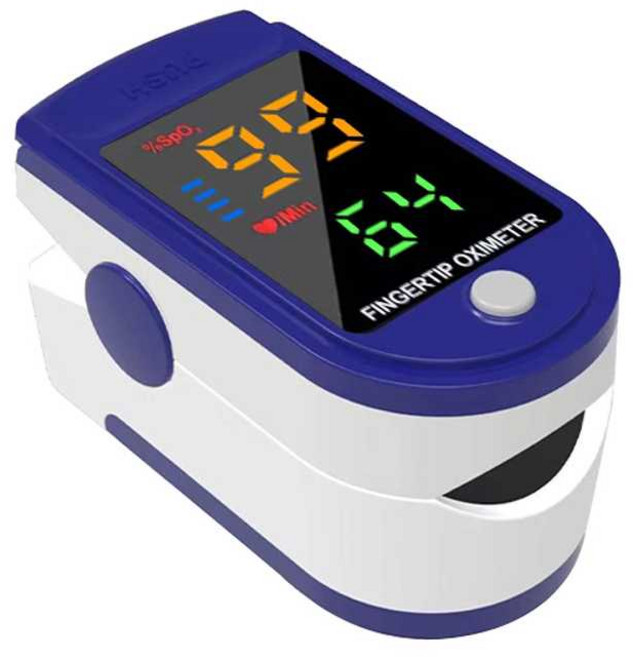 클립형 산소 농도계 감지기 블루 검진 혈당 발송 모니터링 포화도 박동수 옥시미터 심박수, 1개