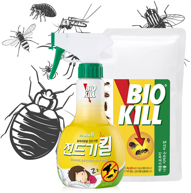 비오킬 진드기킬 살충제 370ml + 파우치 1L 세트, 2세트