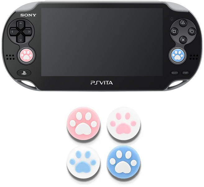PS VITA 스틱커버 세트 아키토모, 1개, 고양이 핑크블루, 아키토모 PS VITA 스틱커버