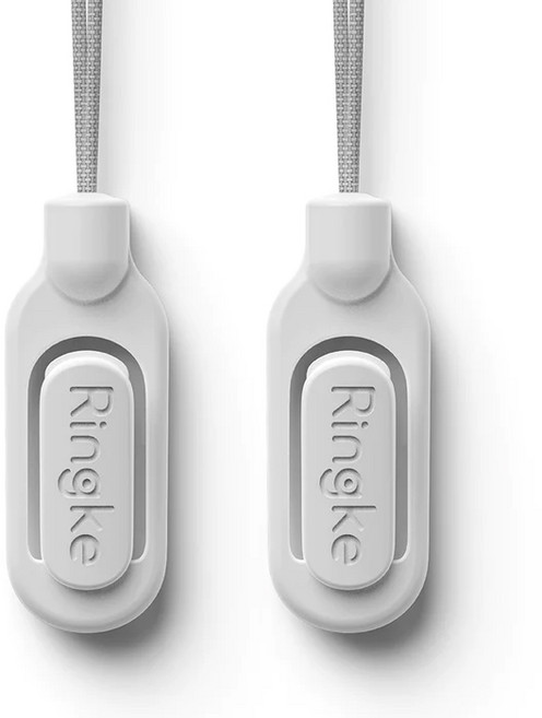 Ringke 手機掛繩前扣環 - 簡約設計 快速安裝, 灰色兩入, 1個