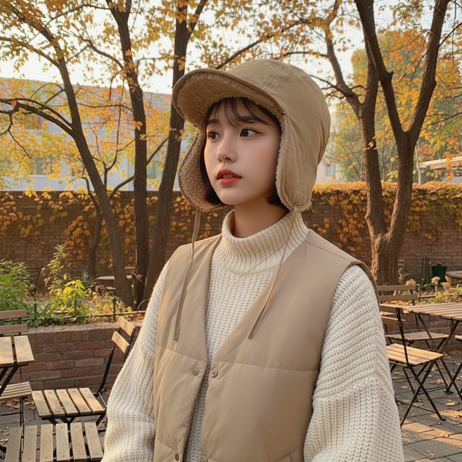 여성 겨울모자 방한모자 리버서블 양면 귀달이모자 트래퍼햇 버킷햇 데일리 캐주얼 여행모자