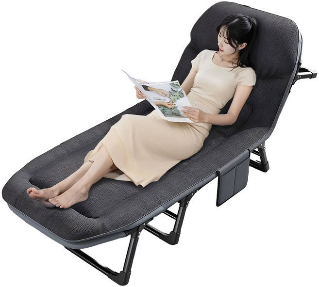 마치 접이식 간이침대 소파베드 캠핑 무중력 의자, 그레이포켓