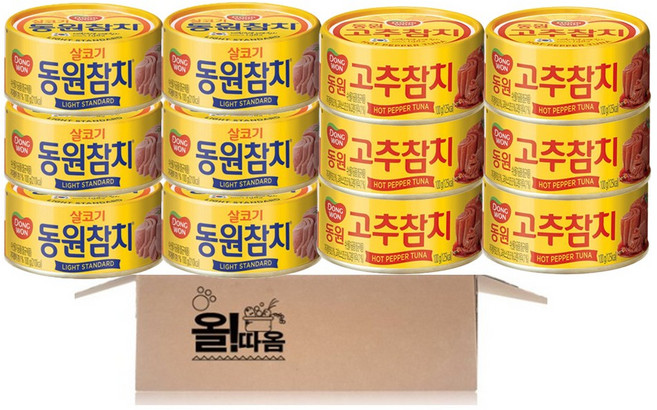 동원 살코기참치 100g 6+고추참치 100g 6, 1세트, 1.2kg