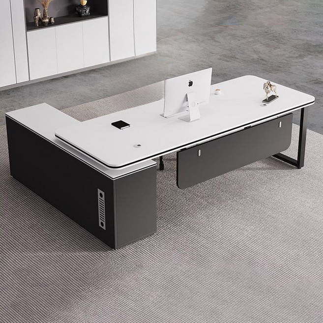 심플형 고급 사무용 책상 세트 집무실 중역 사장님 책상, G03+사이드 캐비닛