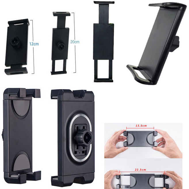 교체형 17mm 볼사이즈 교체형 홀더 헤더 브라켓 태블릿 pc 아이패드 갤럭시탭 핸드폰 거치대 튼튼 스마트폰 핸드폰 휴대폰 호환 버스킹 360도회전 삼각대 자바라 집게, A형 (패드홀더)