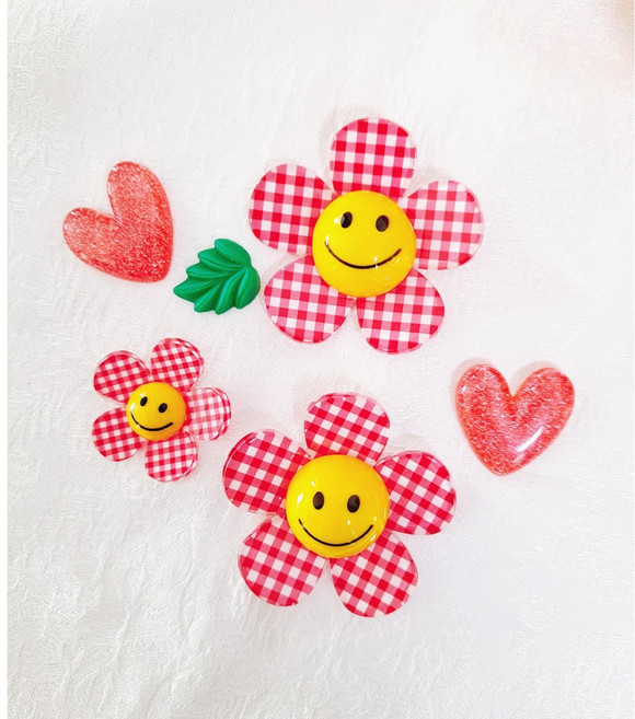 데스크테리어 레드 책상꾸미기 마그네틱 귀여운 예쁜자석 미니어처 현관꾸미기 네오디움 마그넷, 초록풀잎