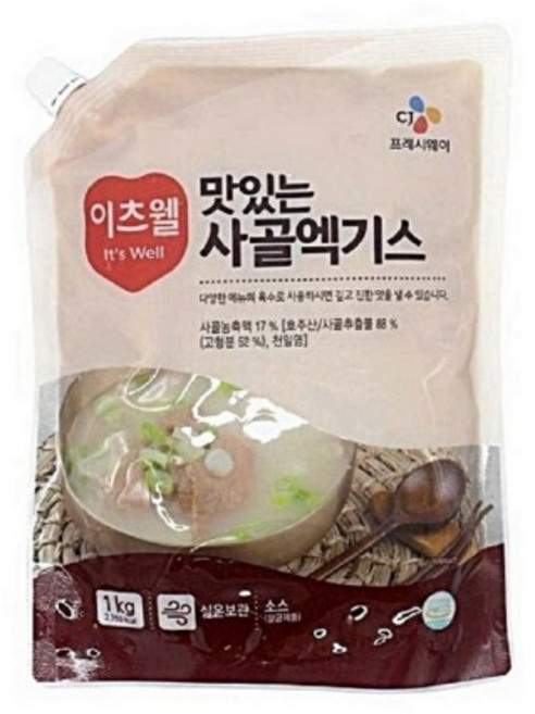 CJ 이츠웰 사골엑기스 1kg, 4개