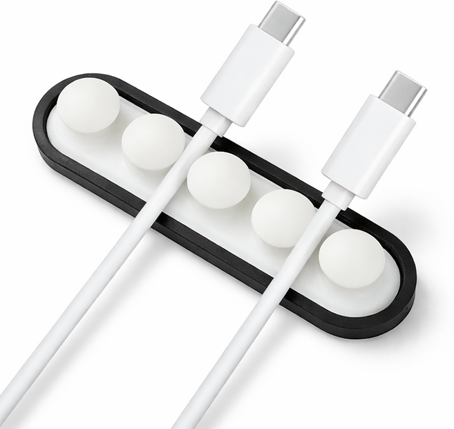 리빅스 충전선 케이블 정리 홀더 고정 클립 핸드폰줄 휴대폰 고정 홀더, 블랙, 1개