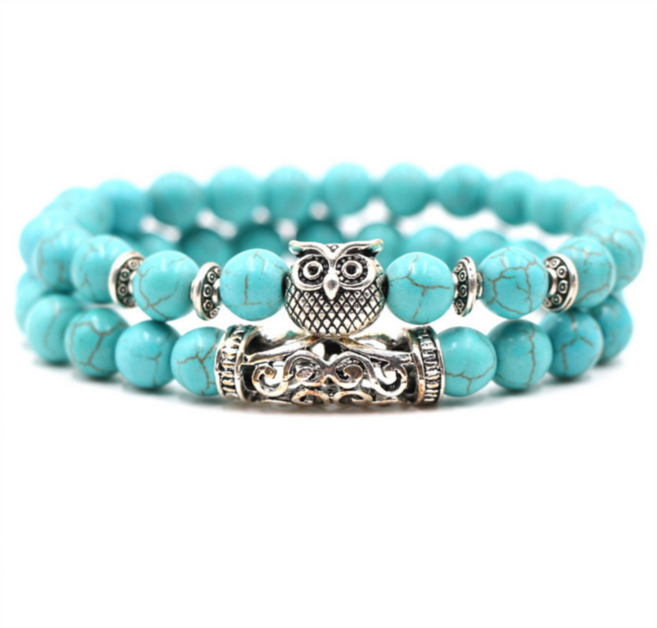 론신웬 부엉이 소원성취 원석 행운팔찌 세트