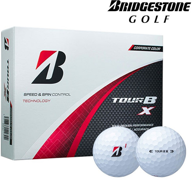 브리지스톤 TOUR B XS DZ 타이거우즈 에디션 골프공, TOUR-B X 코퍼레이트 화이트, 12개입, 1개