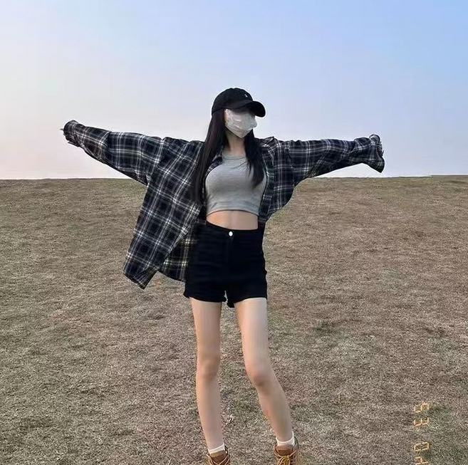 스타일모먼트 여성 체크남방 빅사이즈 여성의류 체크셔츠