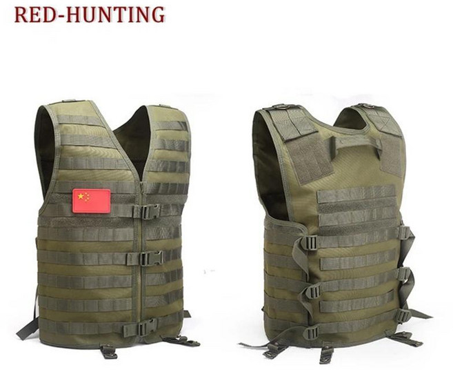 블랙불조끼 남성용 Molle 조끼 장비 로드 캐리어 스포츠 안전 수화 시스템 포함 낚시, 초록