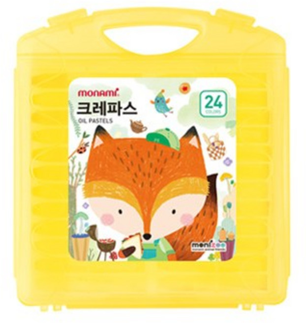 모나미 모니주 크레파스 중성, 24색, 1개