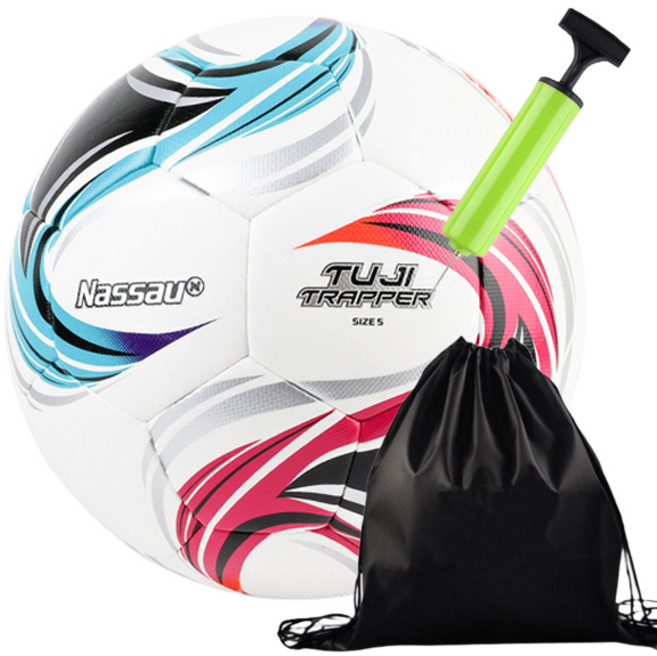 낫소 투지 트래퍼 축구공 + 투센 볼펌프 + 투센 볼가방, 5호, 1개