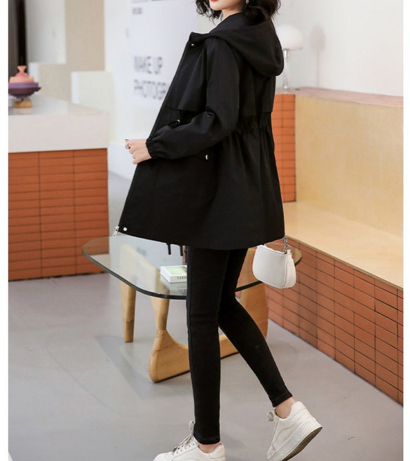 플렌룬 여자 야상점퍼 스트링 후드집업(3컬러)