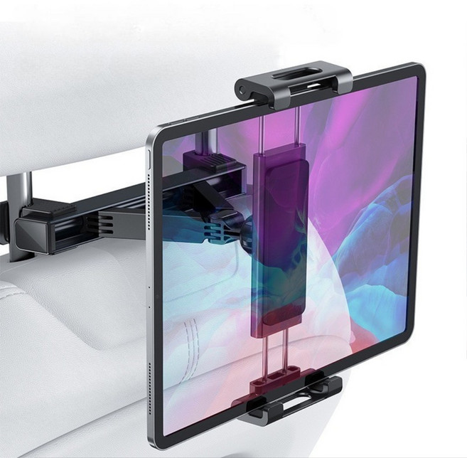 뒷좌석 차량용 거치대 태블릿 핸드폰, 블랙, 1개