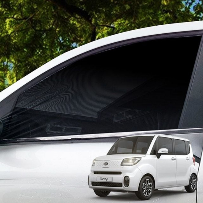 레이 차량용 캠핑 차박 모기방충망, SUV 1열 2P, 이미지참조