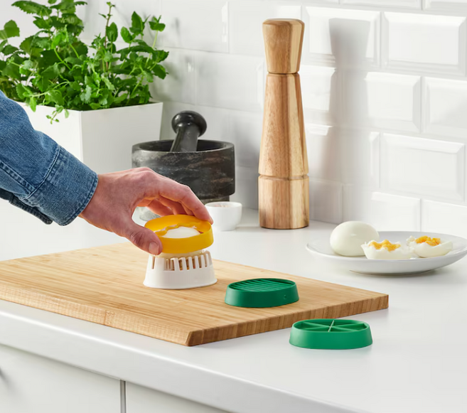 이케아 웁퓔드 에그슬라이서4종 다양한 모양 혼합 색상 305.286.89, 1개