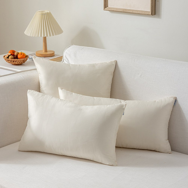 [생활방수] 커버무드 소프트 소파 쿠션 + 솜 포함, 베이지