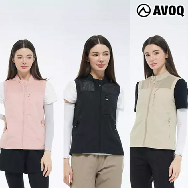 [AVOQ] 아보크 26SS 여성 에어 매쉬 베스트 3종