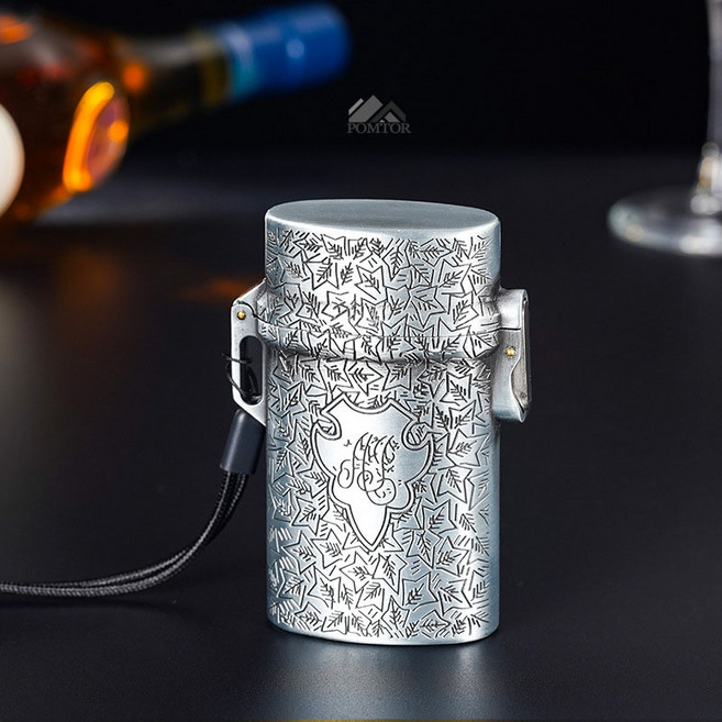 POMTOR 휴대용 담배 케이스 고급스러운 남성 선물 방수방압 담배파우치