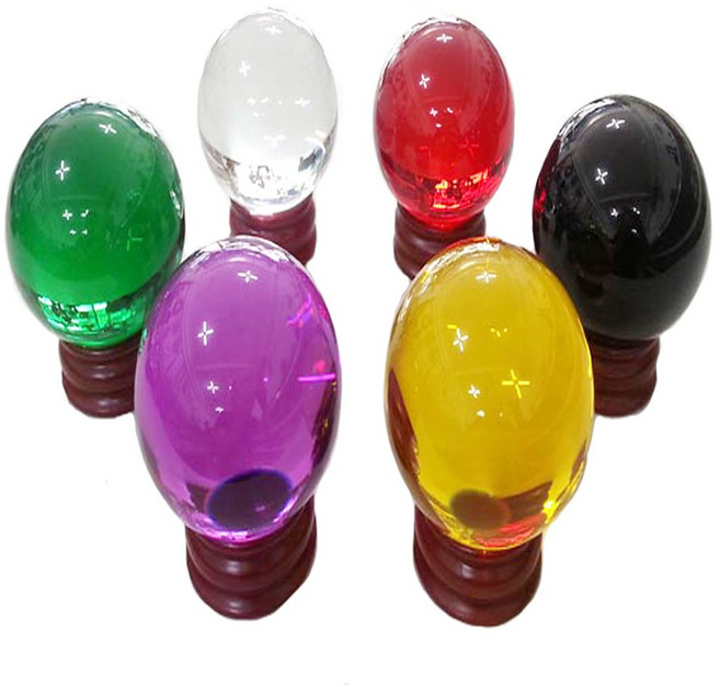 풍수백화점 유리구슬 수정구슬 명상 집중령 향상 촬영 소품, 10cm 흑색