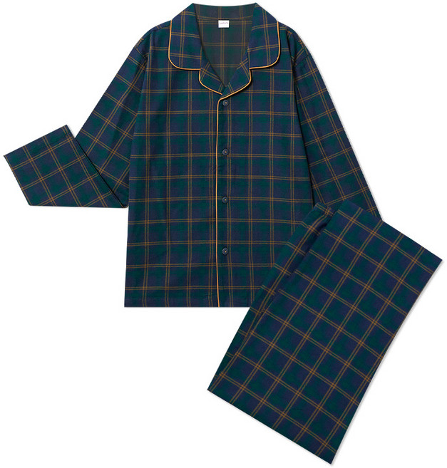 수아팜 남아 그린나잇 코튼 긴팔 파자마 세트