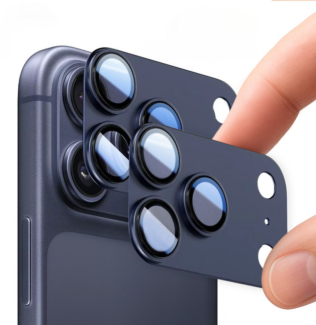 [2매입] 렉스 빛번짐 방지 일체형 카메라 보호 메탈필름 아이폰 15 16 17 프로 맥스 갤럭시 S26 울트라, 1박스