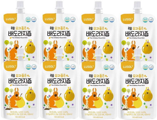 루솔 모과품은 배도라지즙, 8개, 100ml