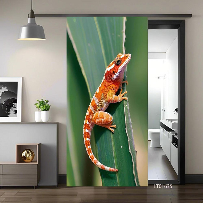 돌고래 카브라이트 귀여운 동물 도어 스티커 방수 탈부착 홈 장식 비닐 데칼, 1개, 1. 1 / C. 95x215cm(cut 2 pcs)