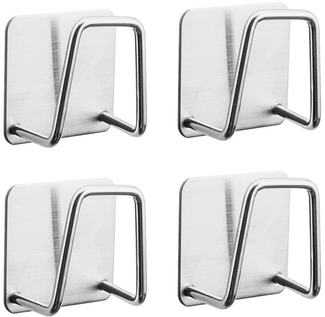 [맘편한집] 스텐레스 호텔식 다용도 걸이 수세미걸이 마스크걸이 가방걸이, 8개