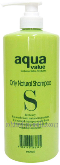 아쿠아밸류 천연샴푸 1000ml /두피건강 무방부제 식물성계면활성제, 1L, 1개