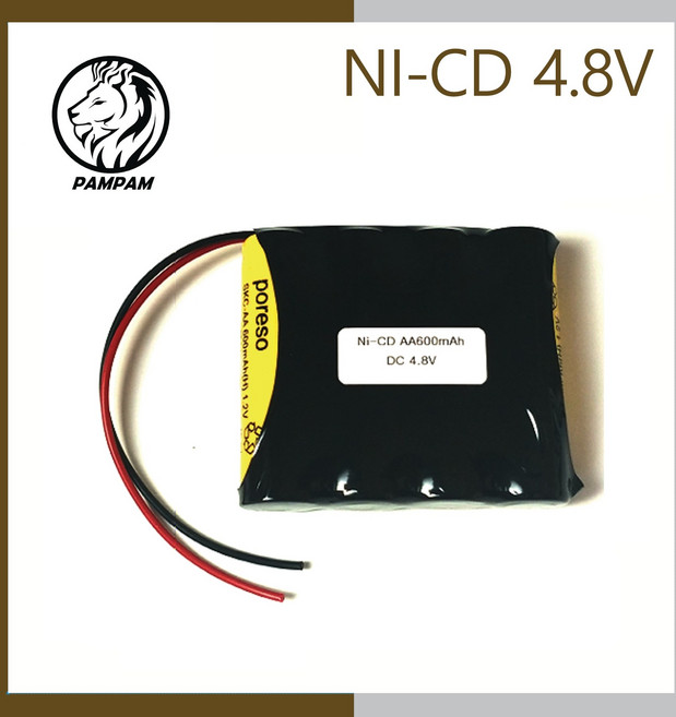 PORESO 4.8V AA 600mAh Line 니카드 Ni-CD RC카 배터리 리드선, 1개