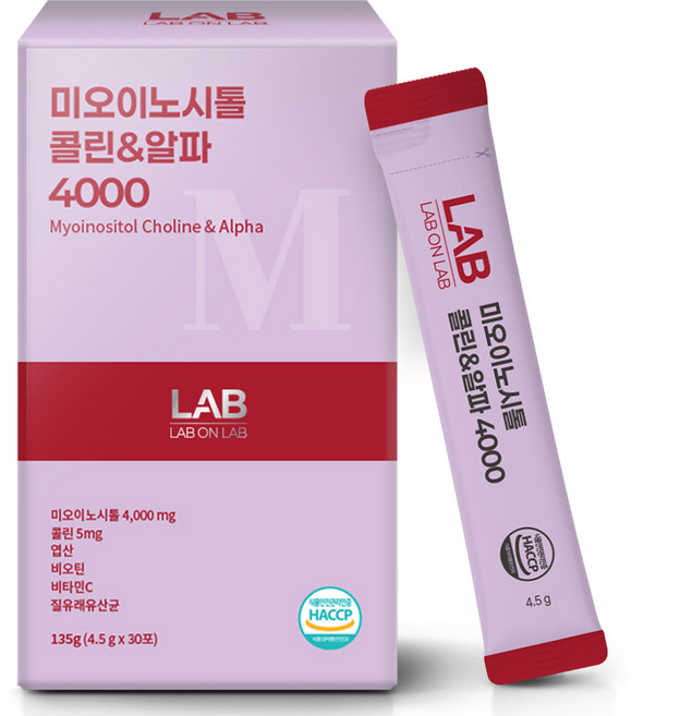 랩온랩 미오이노시톨 콜린&알파 4000 30포, 1개, 135g