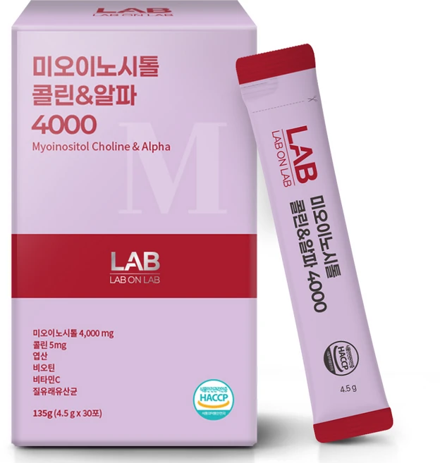 랩온랩 미오이노시톨 콜린&알파 4000 30포, 1개, 135g - 쿠팡