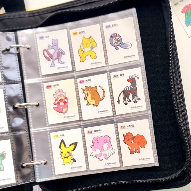 포켓몬 띠부씰 앨범 포켓몬 카드 디지몬 바인더 스티커 북 도감 케이스 OPP 보관함 속지, C.앨범속지, C-1.띠부씰속지(10매)