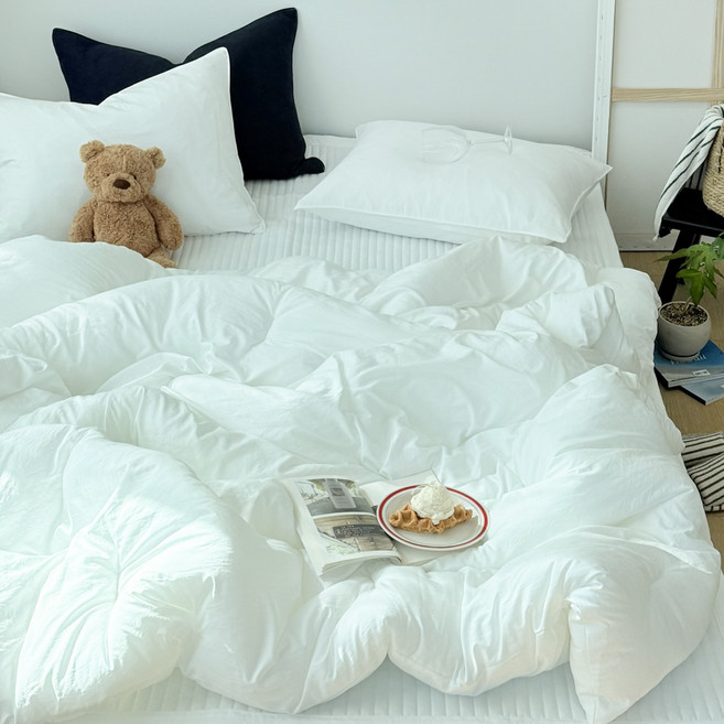 국내생산 코니크 부드러운 차렵이불 패드 베개커버 이불세트 10컬러