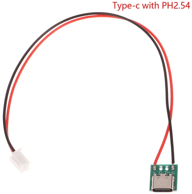 C타입 PCB 케이블 컨버터 어댑터 포함 마이크로 USB-DIP 암 커넥터 브레이크아웃 보드 충전 납땜 소켓, 02 Typec with PH2.54
