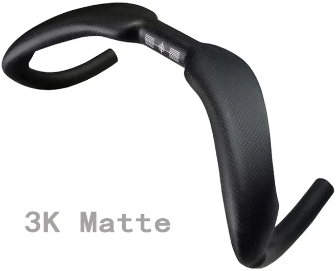 카본트랙바 로고 없음 3K UD 무광 광택 탄소 핸들바 트랙 스프린터 바 드롭 마감 헥틱 레이스 바 31.8mm 370mm 385mm, 4) 3K glossy 385mm, 1개