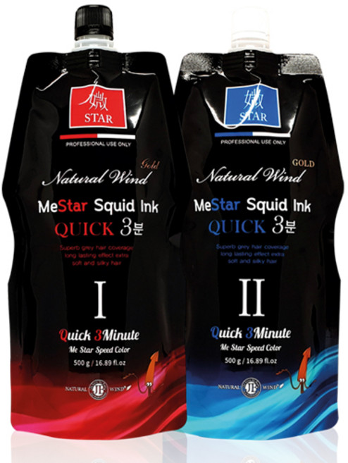 자연바람 미스타 오징어먹물 퀵3분 컬러크림 500g 스퀴드 염색 새치머리, 5N 자연갈색, 1개