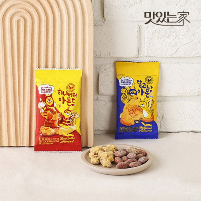 [산과들에] 허니버터아몬드/달고나아몬드 30봉 택1, 허니버터아몬드18gx30봉, 18g, 30개