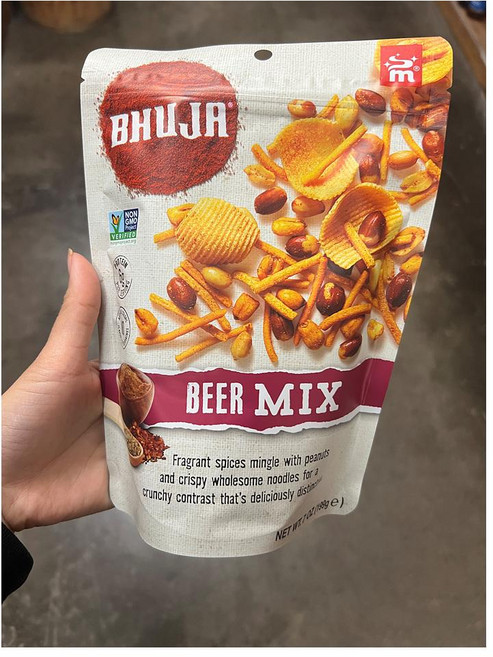Bhuja 부자 스낵 비어 믹스, 6개, 199g