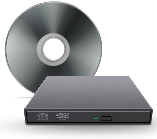 NEXT USB DVD CD 외장형 플레이어 슬림형 휴대형 CD롬, 블랙, 1개