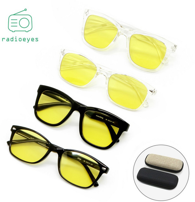 [라디오아이즈] 야간 운전 안경 빛번짐 눈부심 방지 선글라스 밤운전 라식 라섹 블루라이트 차단 야간독서